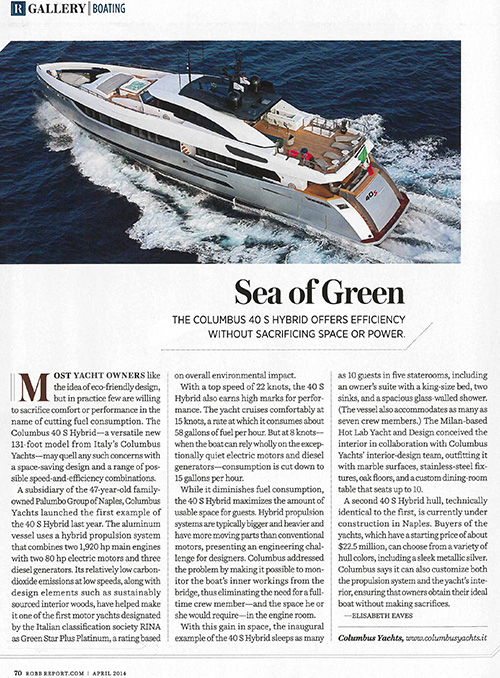 Robb Report, April 2014